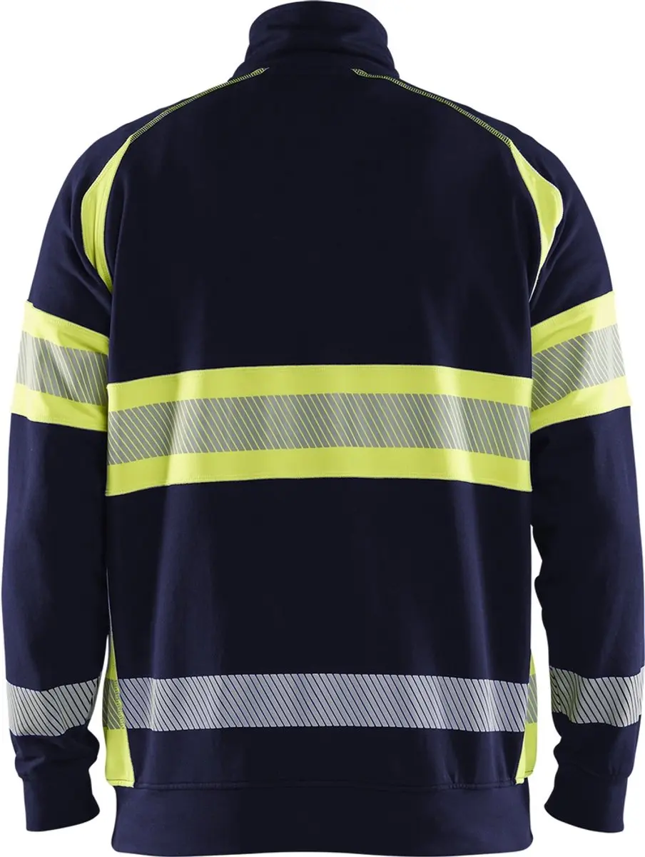 Blåkläder 3553-1158 High Vis Sweater - Marine/High Vis Geel - XXXL
