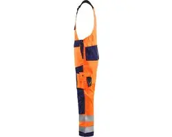 Blåkläder Bretelbroek High Vis 2660-1804 - 48 - Oranje/Marineblauw