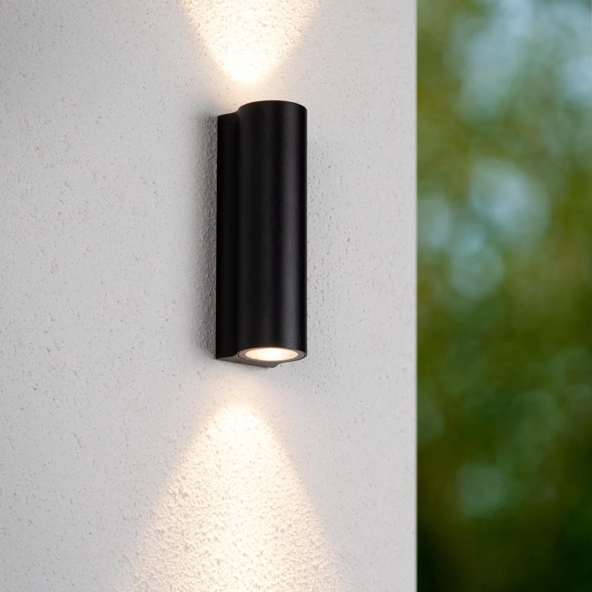 Lucide AKRA Wandlamp LED 2x6,5W 2700K - IP54 Zwart