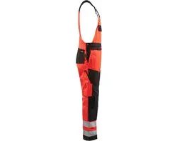 Blåkläder Bretelbroek High Vis 2660-1804 - 64 - Rood/Zwart