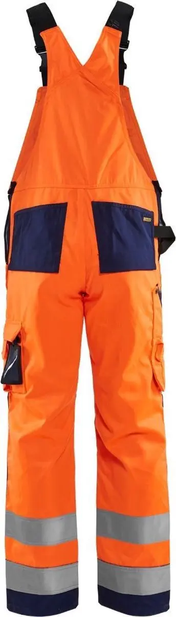 Blåkläder Bretelbroek High Vis 2660-1804 - 60 - Oranje/Marineblauw