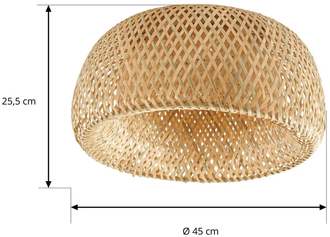 Lindby Plafondlamp Bamboe 45cm