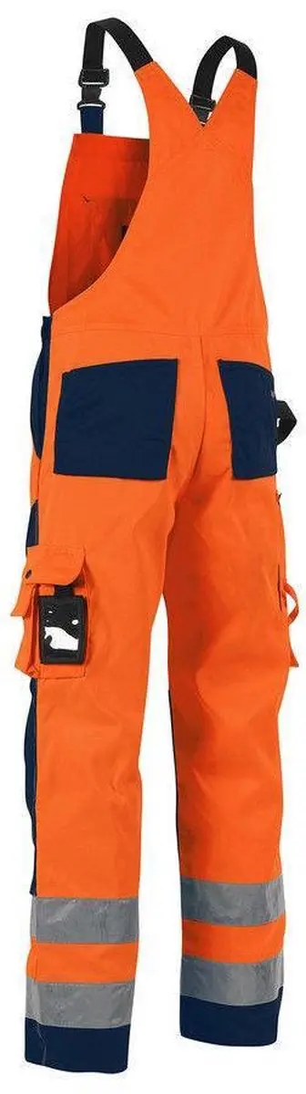 Blåkläder Bretelbroek High Vis 2660-1804 - 46 - Oranje/Marineblauw