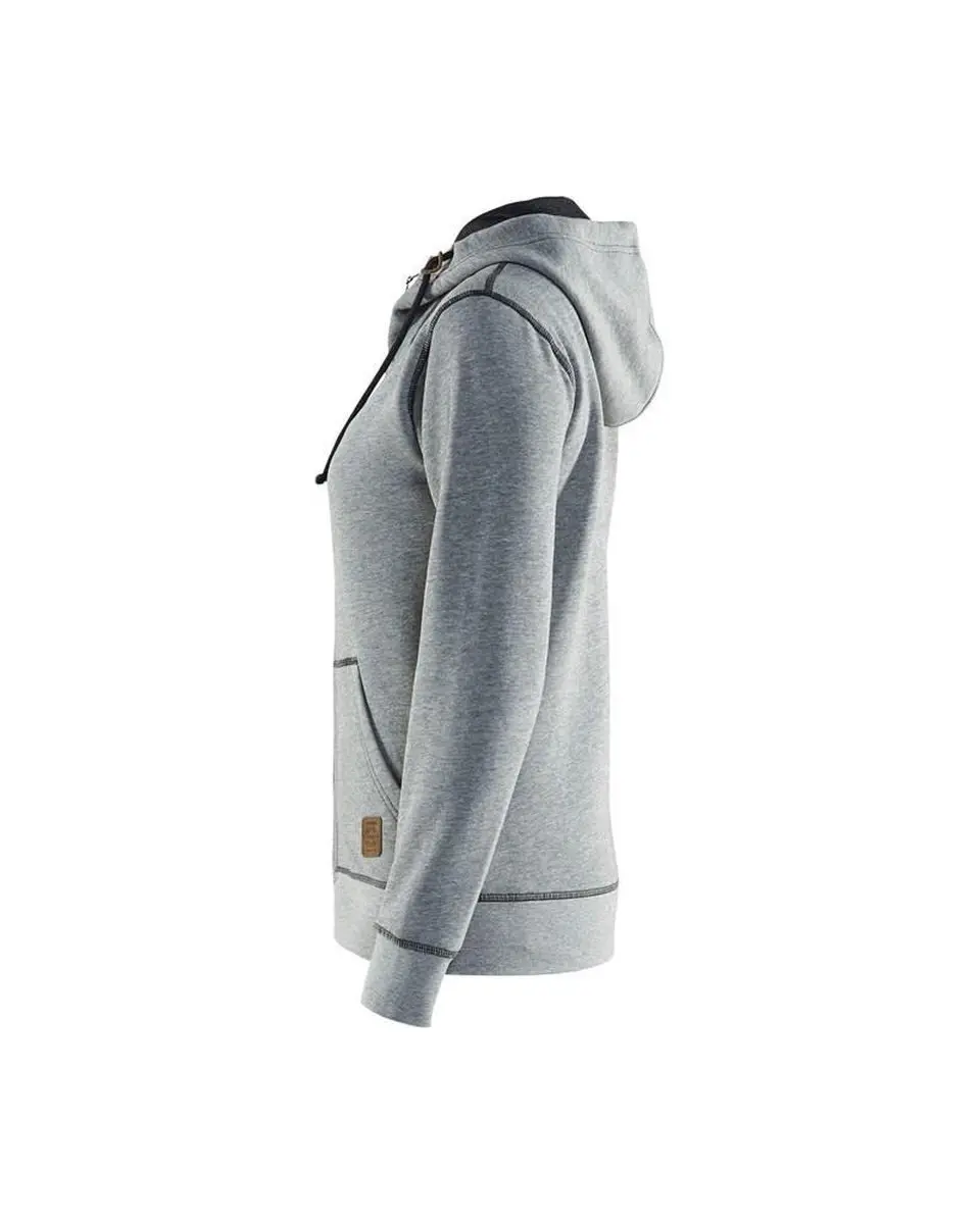 Blåkläder Dames Hooded Sweatvest 3373-1157 - Grijs Mêlee S