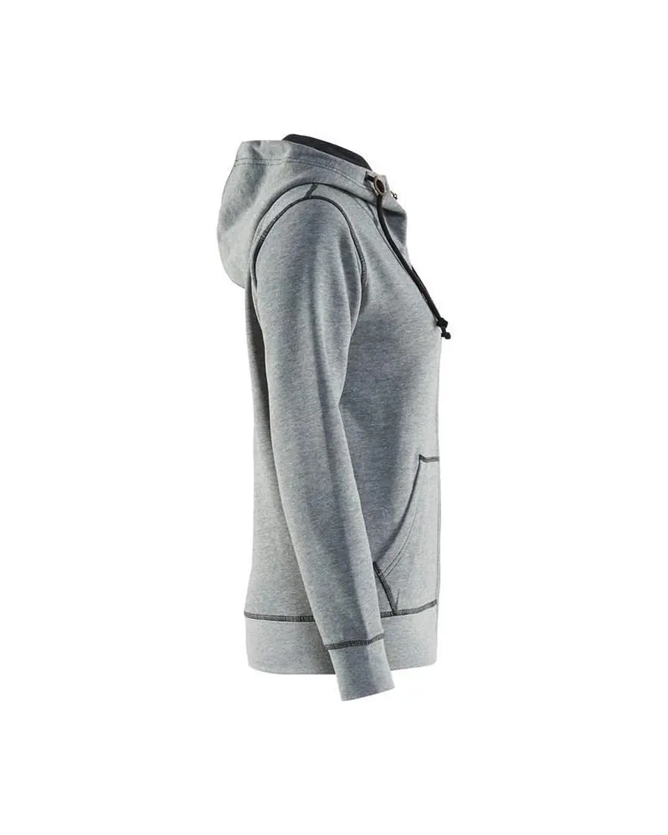 Blåkläder Dames Hooded Sweatvest 3373-1157 - Grijs Mêlee S