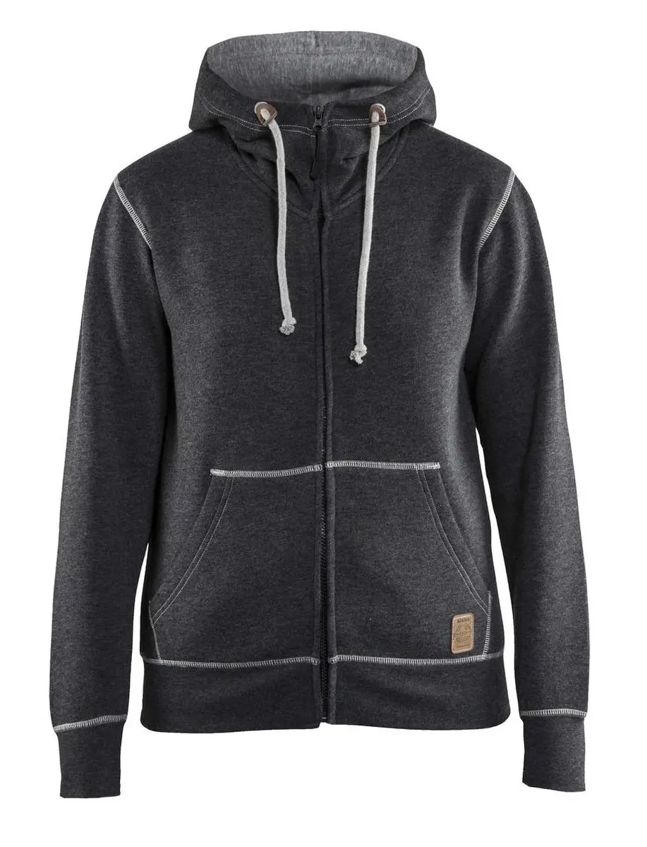 Blåkläder Dames Hooded Sweatvest 3373-1157 - Grijs Mêlee S
