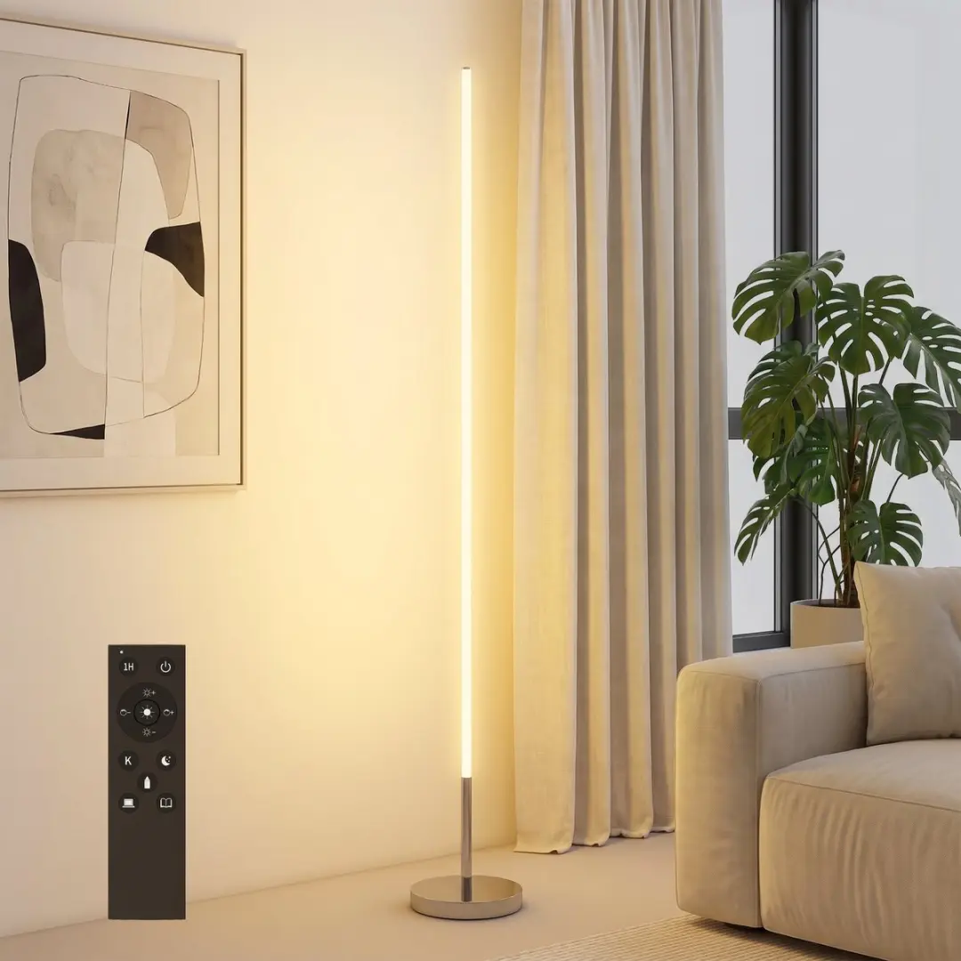 Homcom Staande Lamp Zilvergrijs 150cm