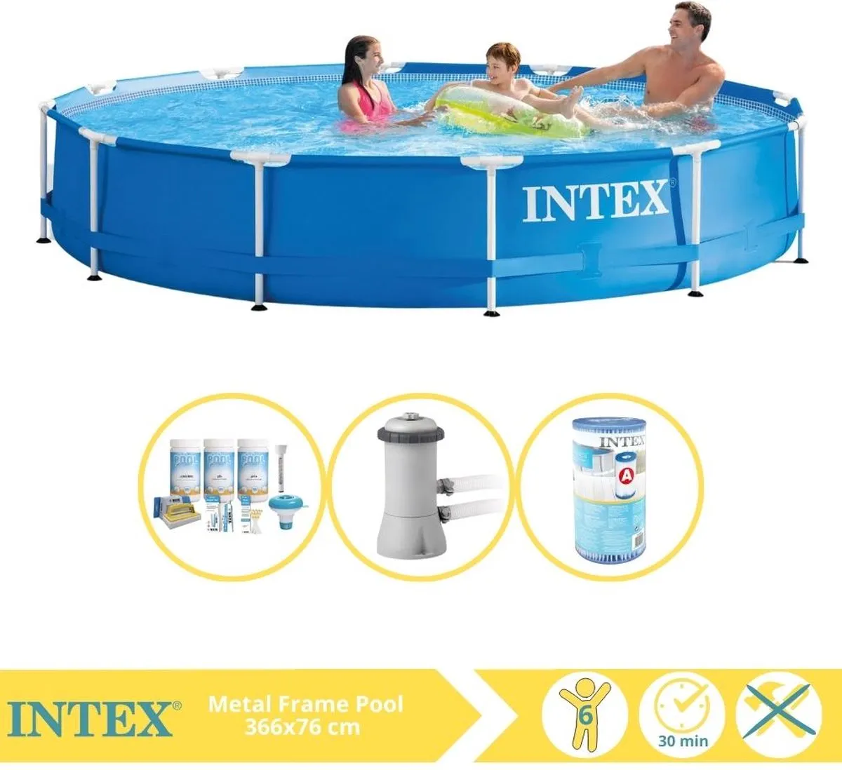 Intex Metal Frame Zwembad 366x76cm
