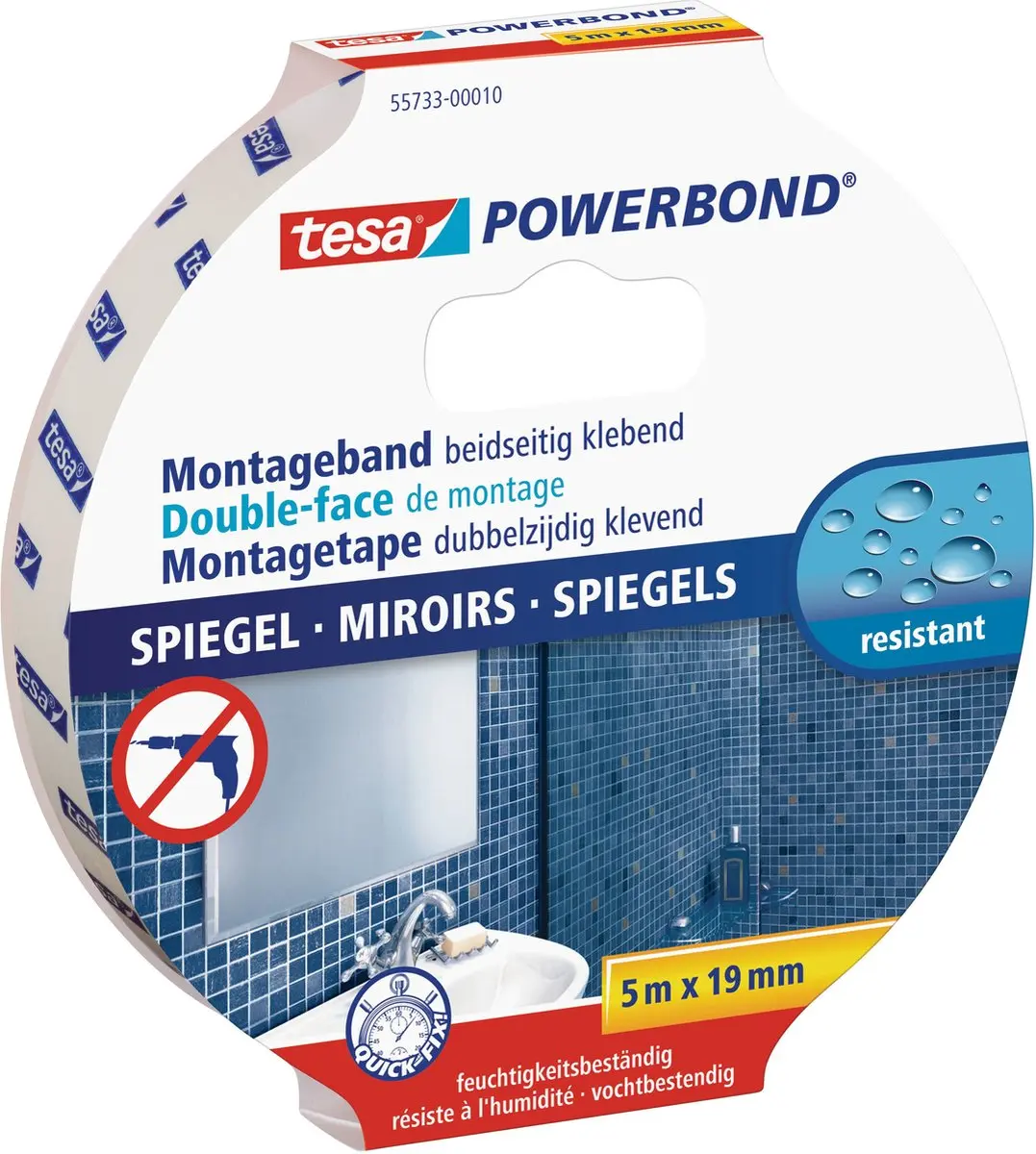 Tesa Dubbelzijdig Montagetape 5m