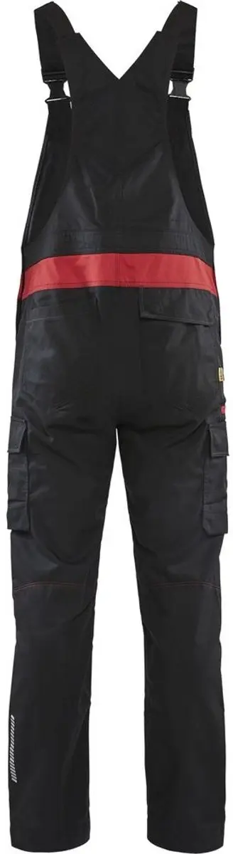 Blåkläder Industrie Bretelbroek 2644-1832 - 56 - Zwart/Rood