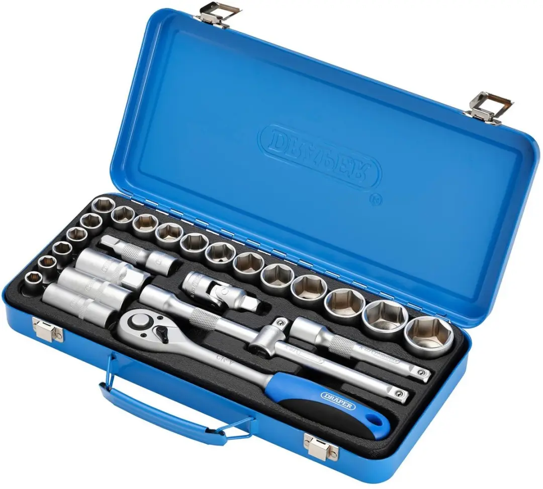 Draper 1/2" Doppenset 26-delig - Ratelsleutel