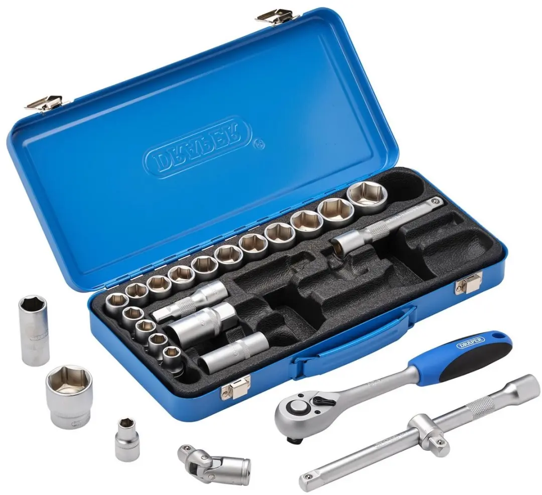 Draper 1/2" Doppenset 26-delig - Ratelsleutel