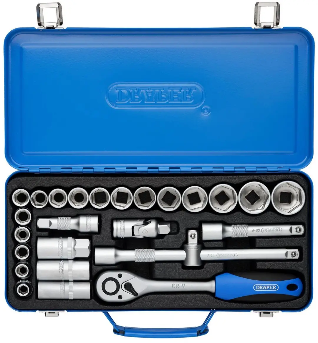 Draper 1/2" Doppenset 26-delig - Ratelsleutel - afbeelding 6 van 6