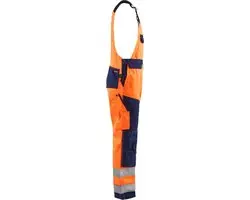 Blåkläder Bretelbroek High Vis 2660-1804 - 152 - High Vis Oranje/Marineblauw