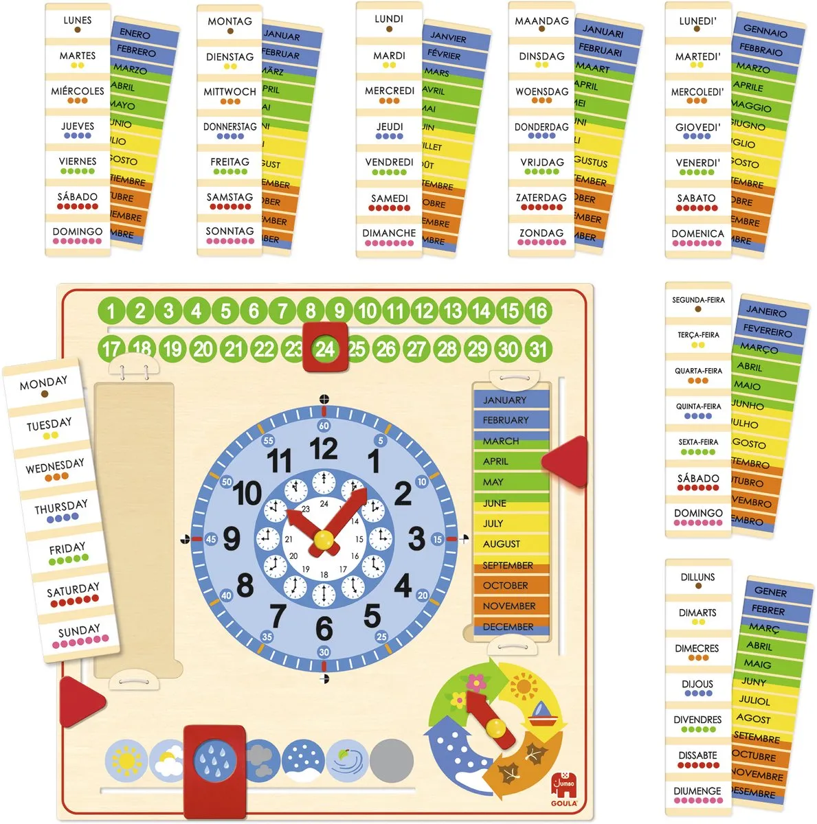 Jumbo Goula Calendar Clock Educatief Spel - Meerkleurig
