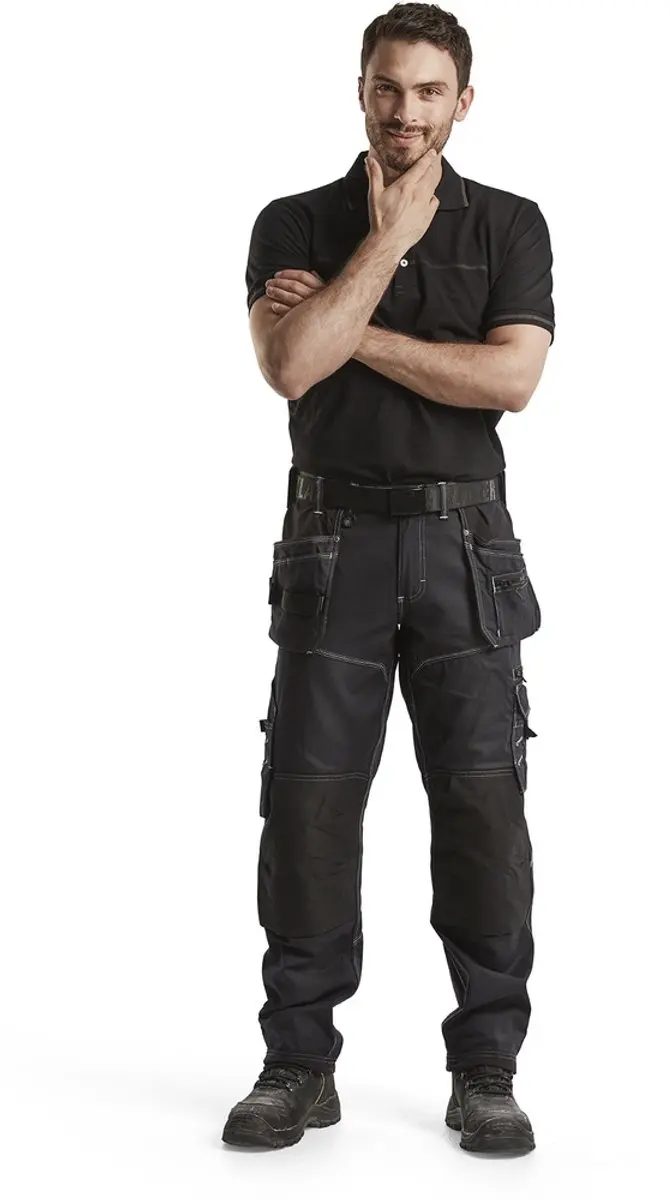 Blåkläder Poloshirt 3389-1050 - Zwart/Donkergrijs S
