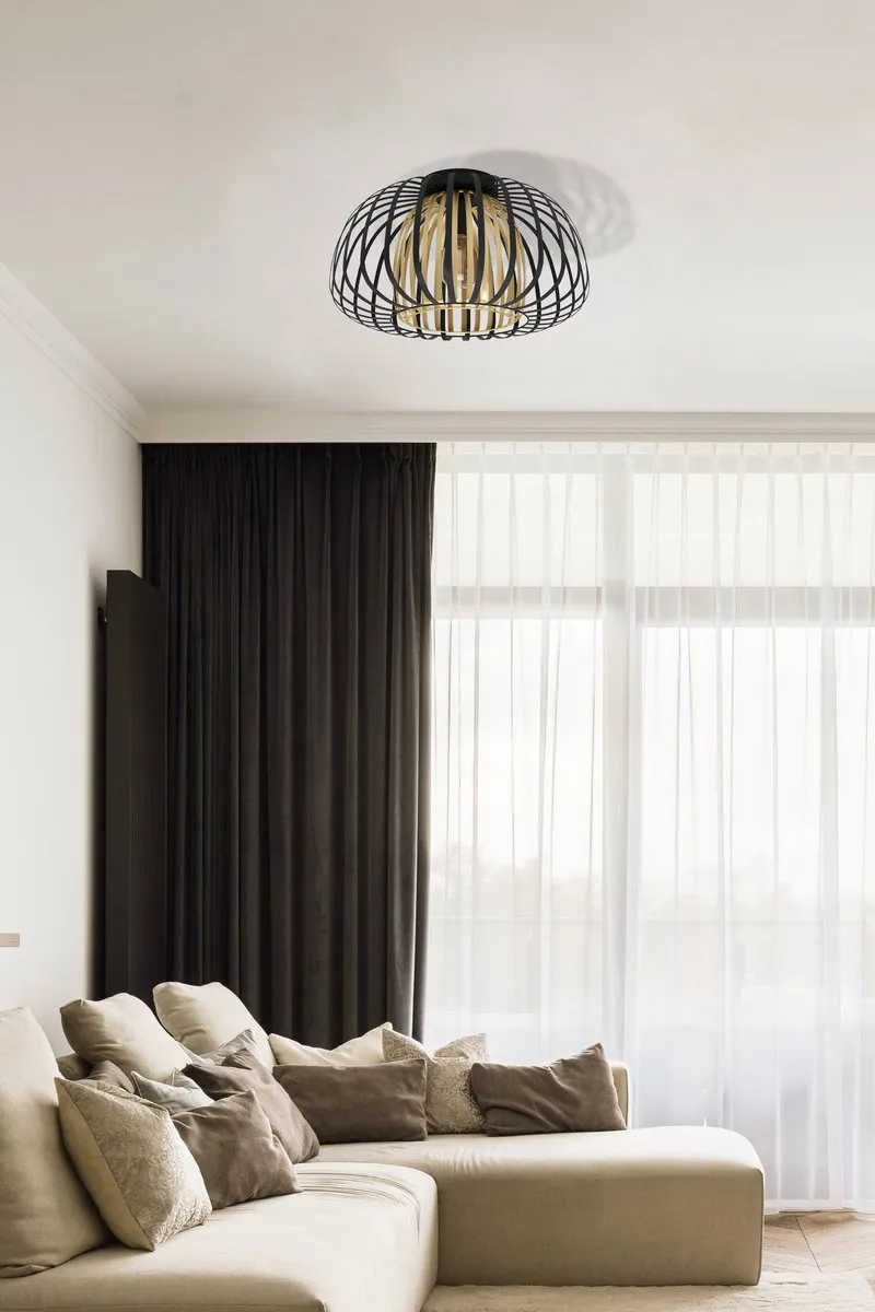 Eglo Encinitos Plafondlamp Ø45cm - Zwart/Goud
