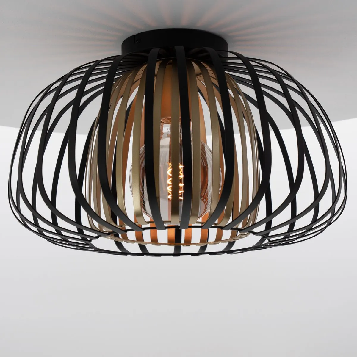 Eglo Encinitos Plafondlamp Ø45cm - Zwart/Goud