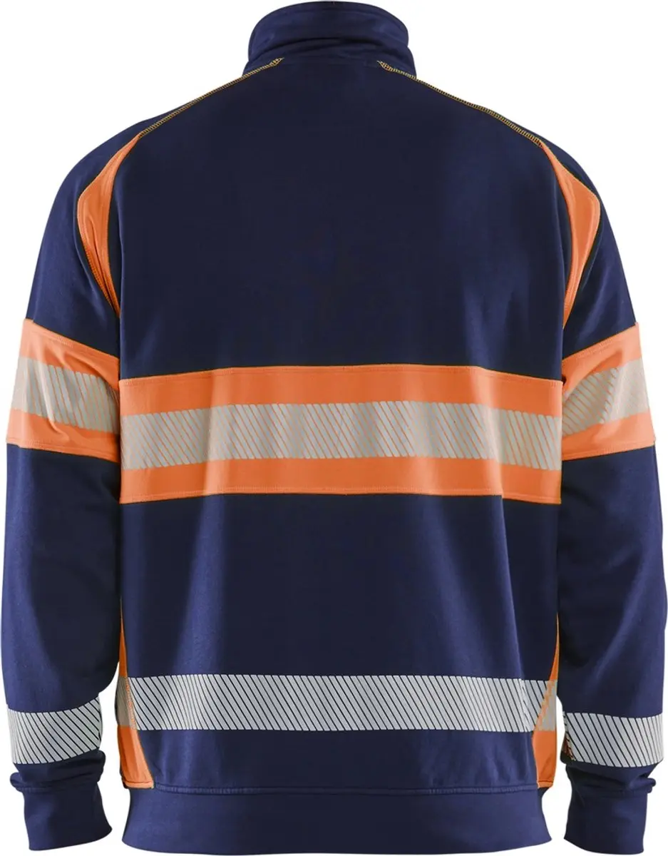 Blåkläder High Vis Sweater 3551-1158 - Marineblauw/Oranje - XXXL
