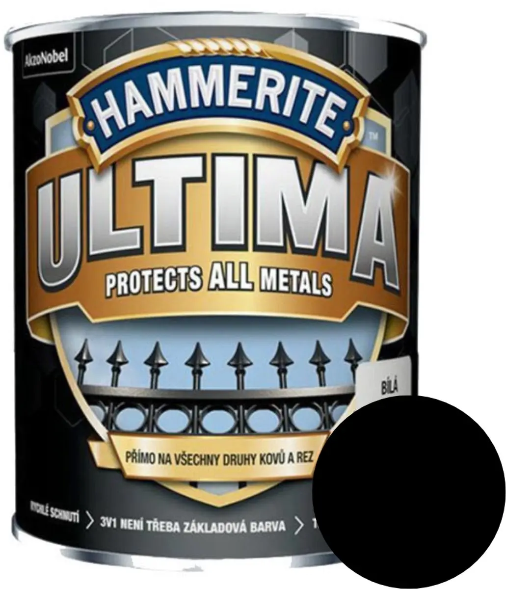 Hammerite ULTIMA 0,75 Zwart mat Verf
