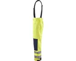 Blåkläder LEVEL 2 1313-2022 Vlamvertragende Regenbroek - High Vis Geel/Marineblauw - L