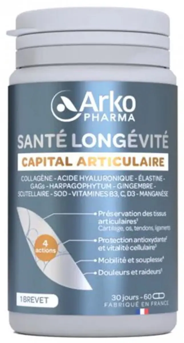 Arkopharma Santé Longévité Capital Articulaire Capsules