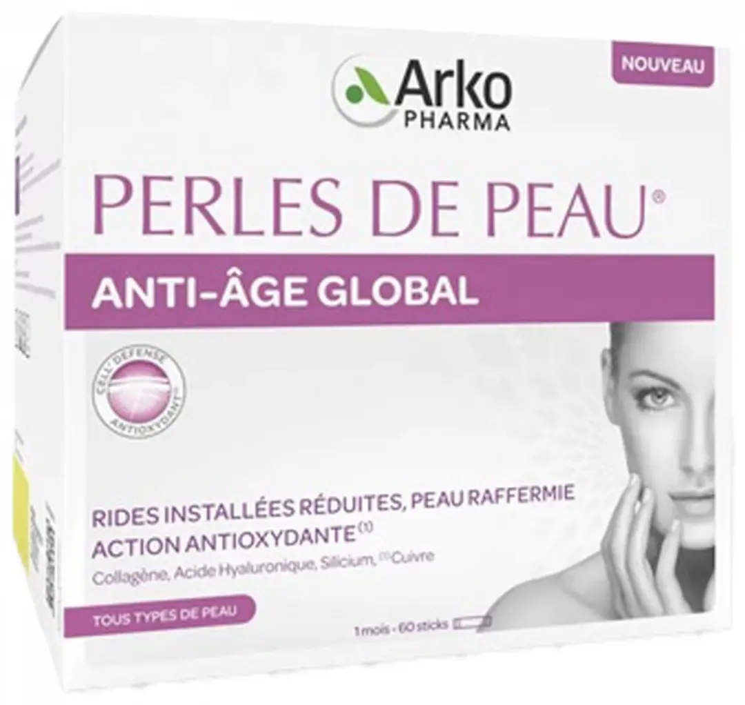 Arkopharma Global Anti-Ageing Skin Pearls 60 Sticks