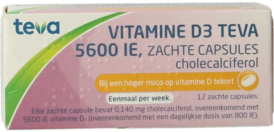 Teva Vitamine D3 5600IE Capsules