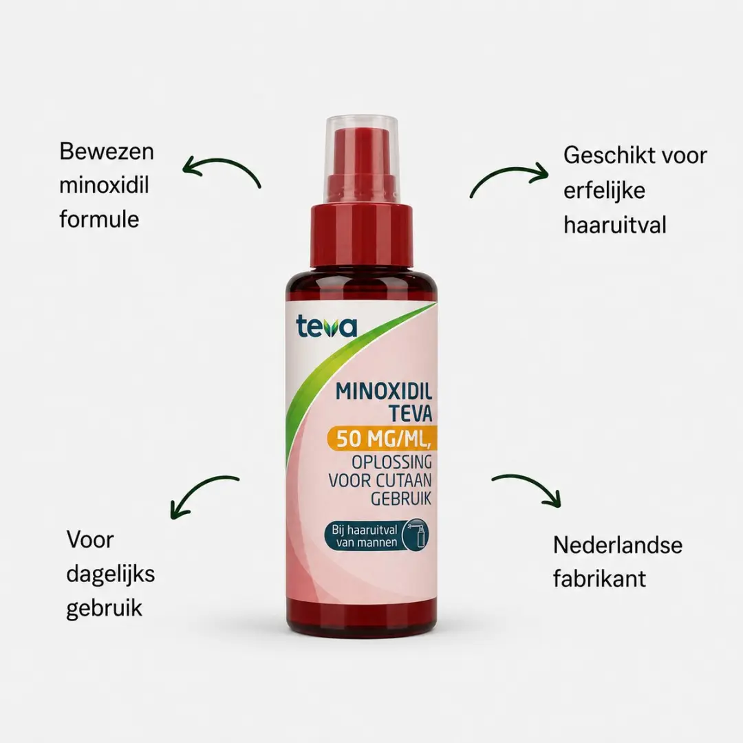 Teva Minoxidil 5% Haaruitval Oplossing 100ml