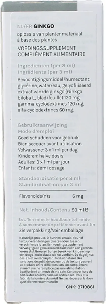 Soria Natural Ginkgo Biloba Extract 50ml