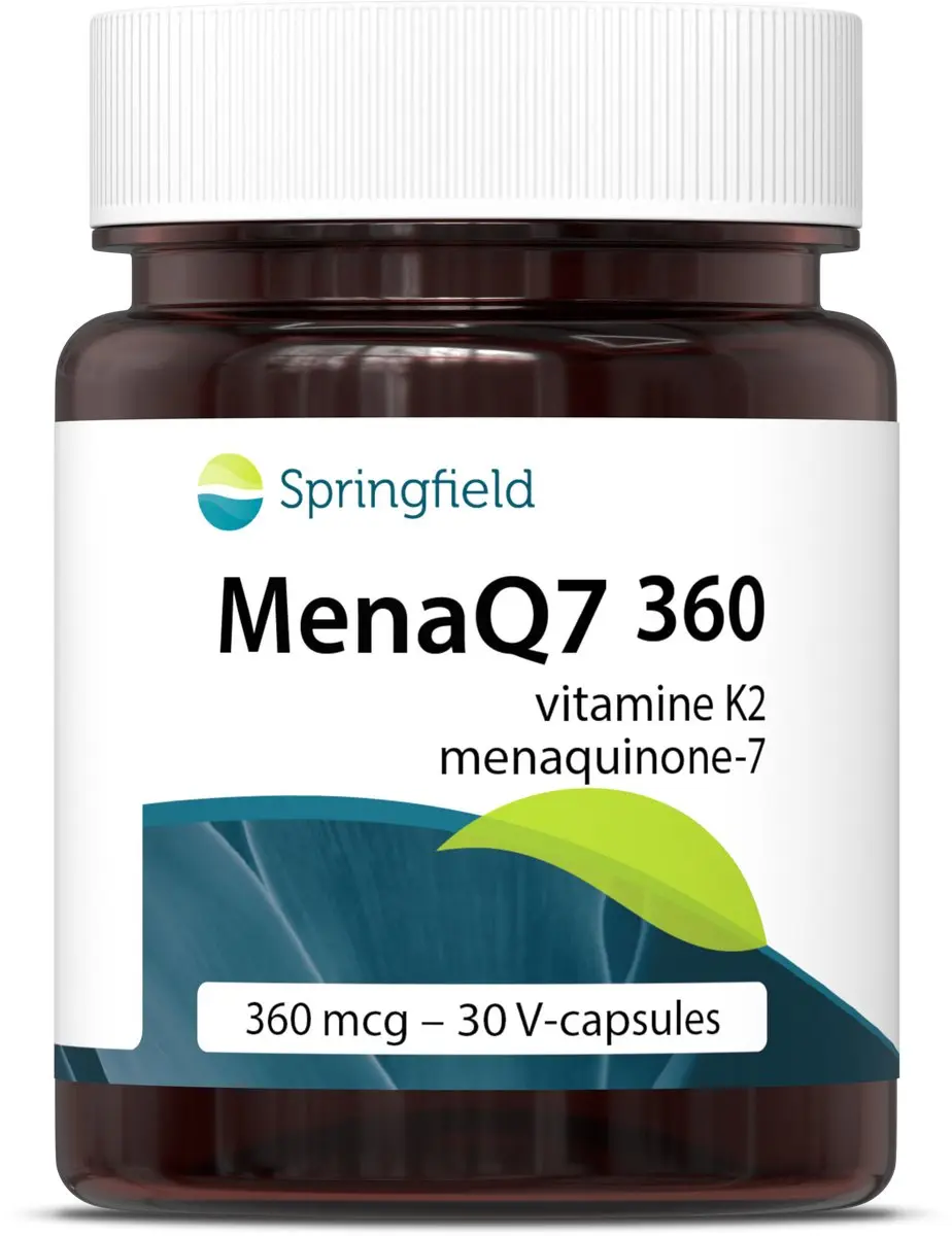 Springfield MenaQ7-360 Vitamine K2 360mcg - 30 Vegetarische Capsules