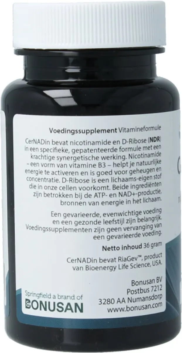 Springfield CerNADin RiaGev 500mg Vegetarische Capsules - 60 Stuks