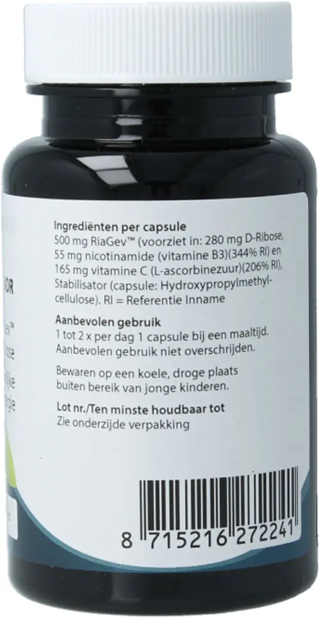 Springfield CerNADin RiaGev 500mg Vegetarische Capsules - 60 Stuks