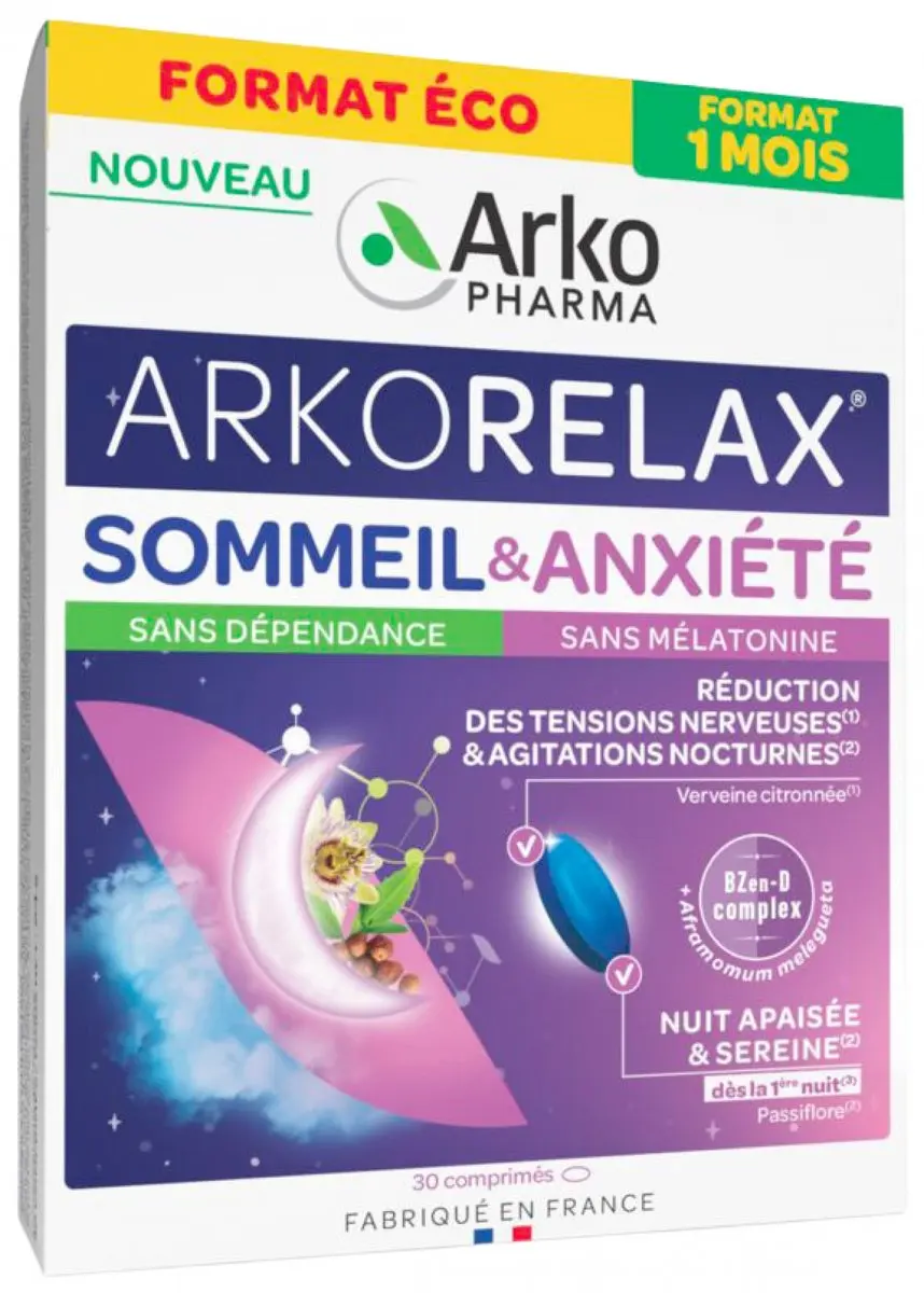 Arkopharma Arkorelax Slaap & Angst 30 tabletten