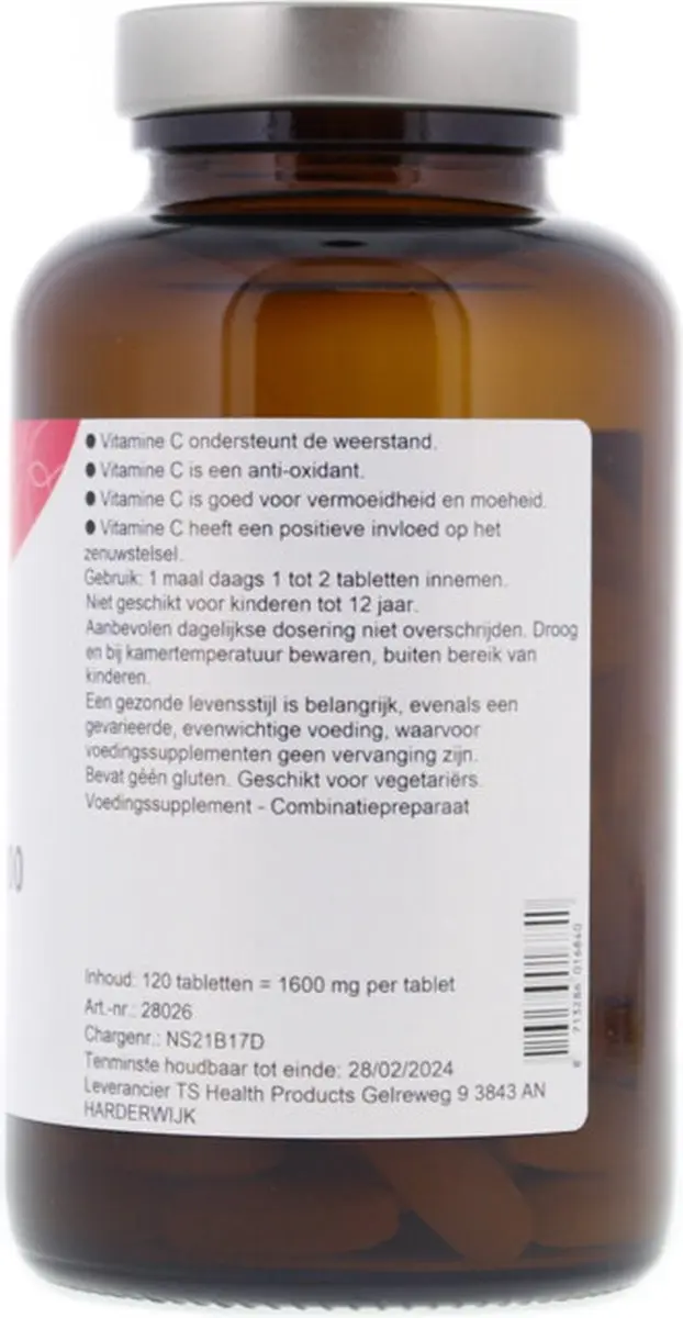 TS Choice Vitamine C 1000mg & Bioflavonoïden 120 Stuks