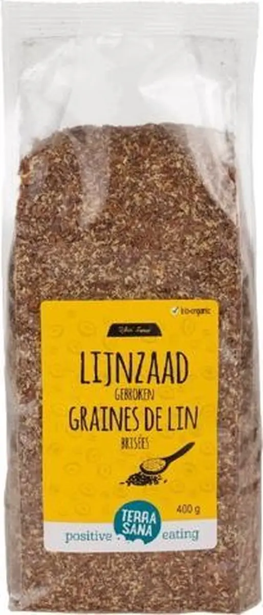 Terrasana Raw Lijnzaad Gebroken 400g
