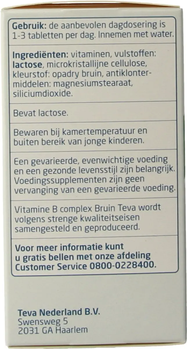 Teva Vitamine B Complex 300 Tabletten