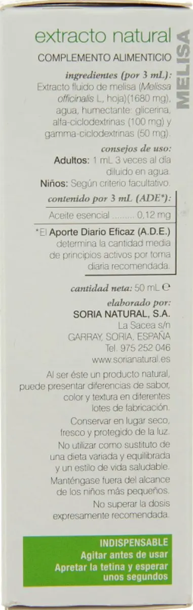 Soria Natural Melissa officinalis XXI 50ml