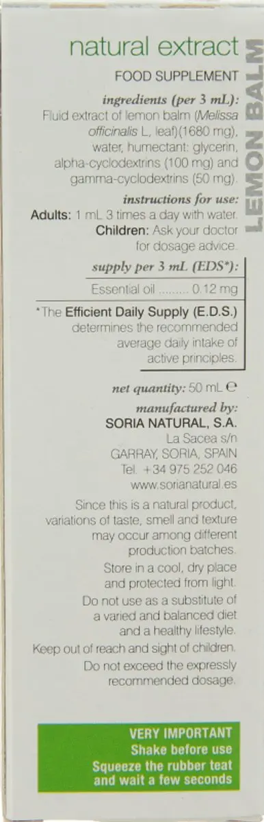 Soria Natural Melissa officinalis XXI 50ml