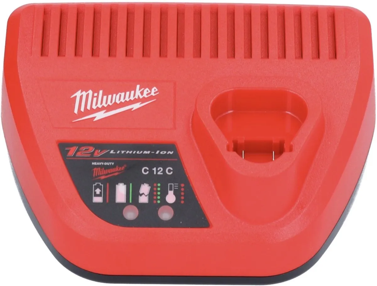 Milwaukee M12 HNRG-502 Accu Startset 2x HB5 5.0Ah + M12-C12C Lader - afbeelding 4 van 5