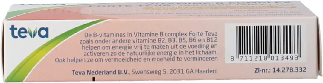 Teva Vitamine B Complex Forte 30 Tabletten