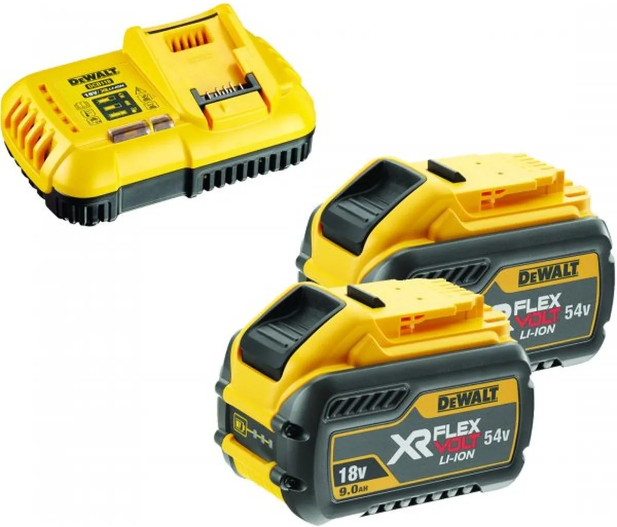 DeWalt DCB118X2-QW Oplader - met 2x DCB547 54V 9.0Ah