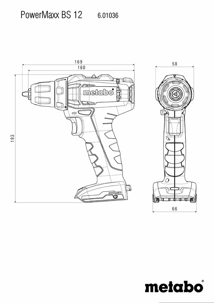 Metabo PowerMaxx BS 12 & SSD 12 Combo Set - 2x 2.0Ah