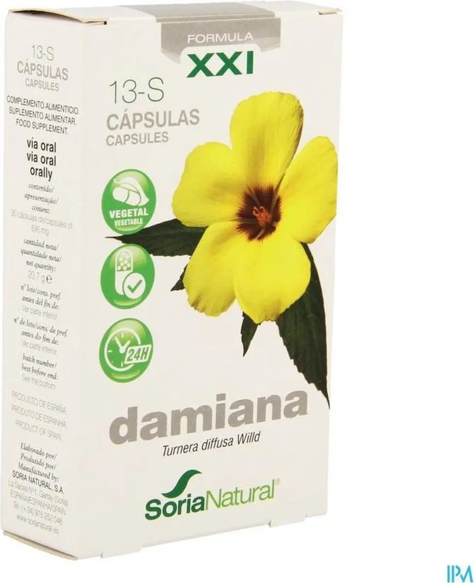 Soria Natural Damiana XXI 30 Tabletten