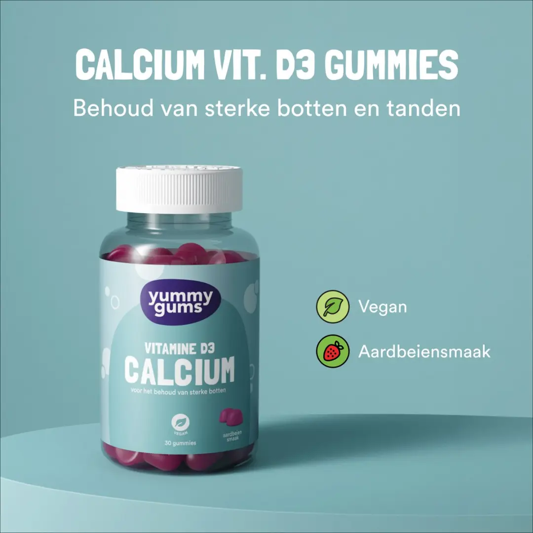 Yummygums Calcium Vitamine D3 Gummies 30 Stuks