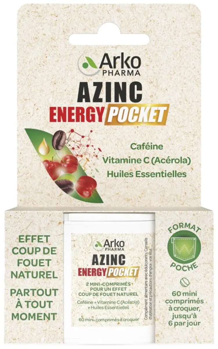 Arkopharma Azinc Energy Pocket 60 Mini-tabletten