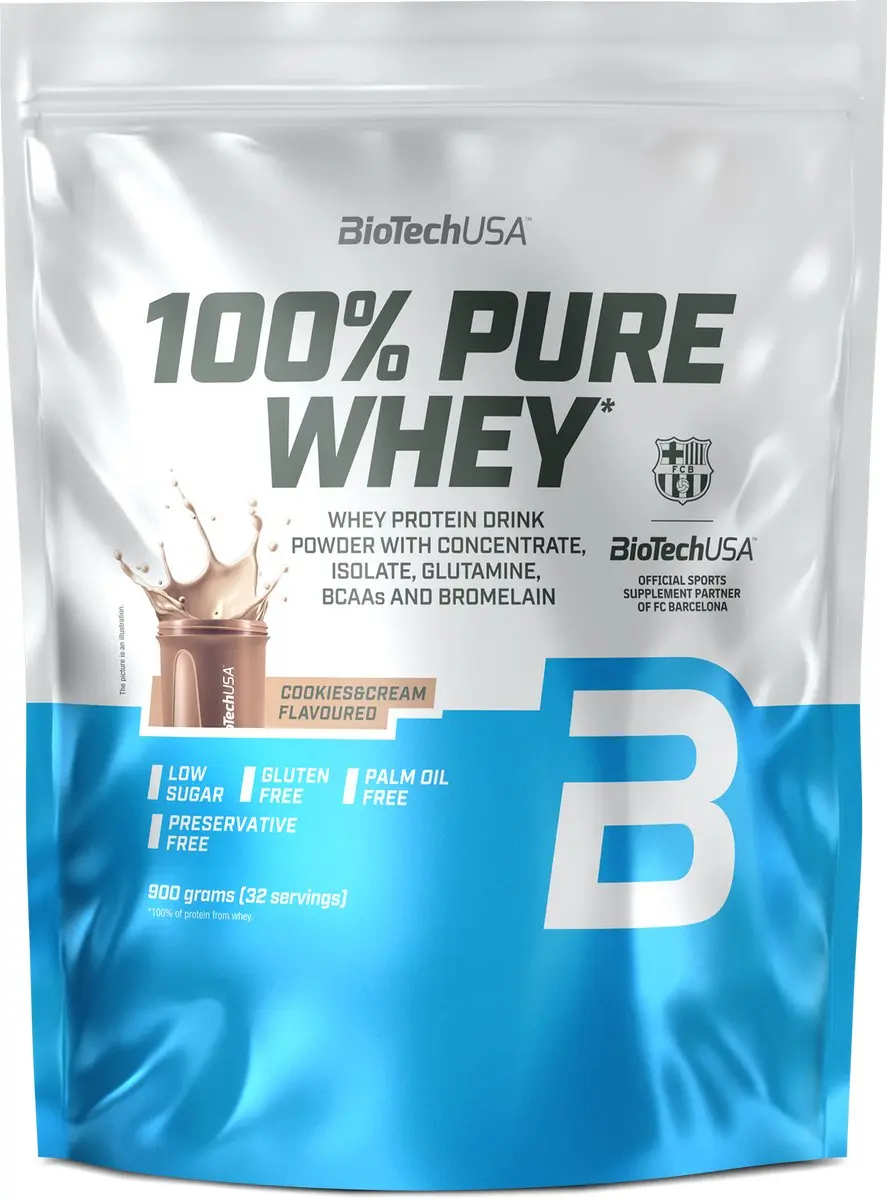 BioTechUSA 100% Pure Whey Eiwitpoeder 900g