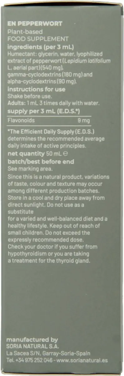 Soria Natural Lepidium latifolium Extract 50ml