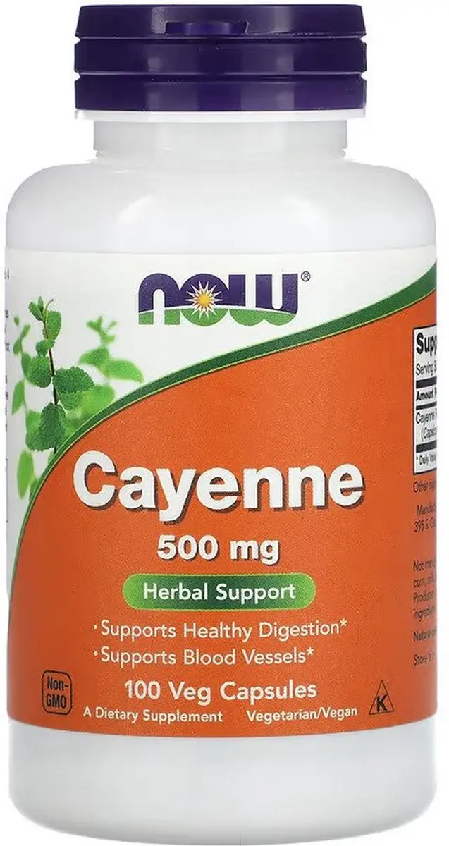 Now Foods Cayenne 500mg - 100 Vcaps