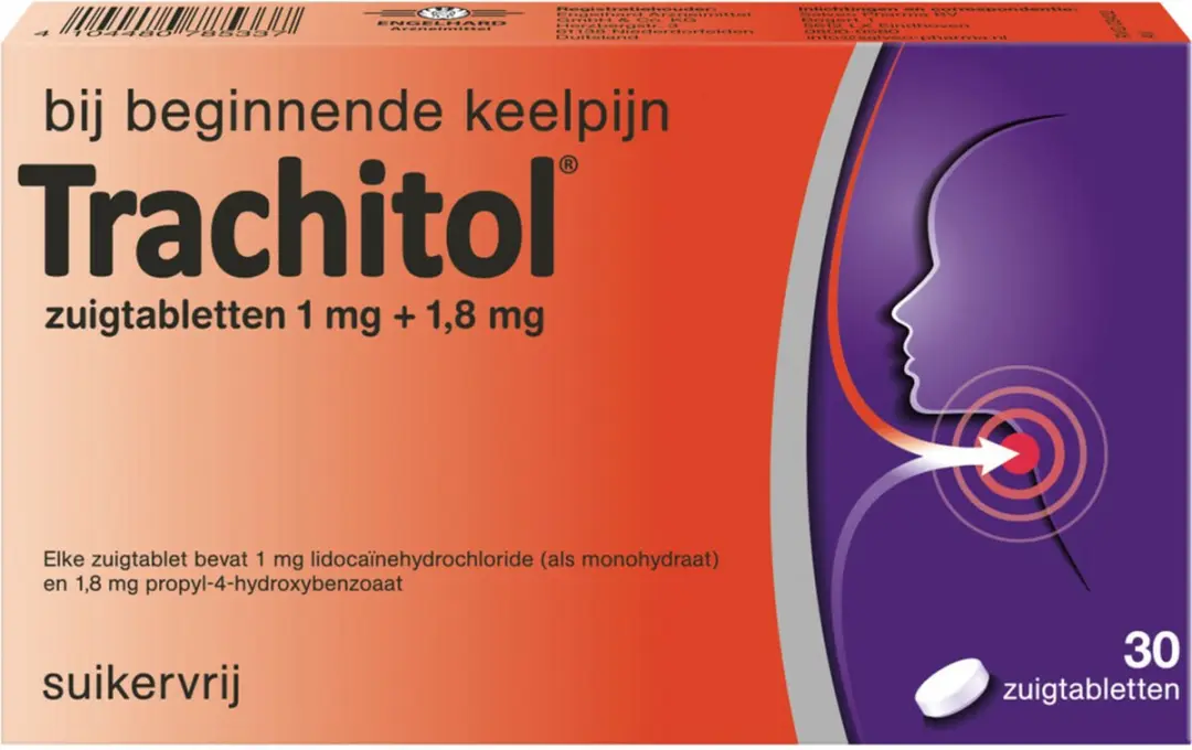 Trachitol Suikervrij Zuigtabletten 1mg/1,8mg